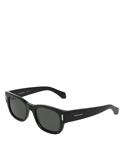Ferragamo Rivet Square Sunglasses, 51mm