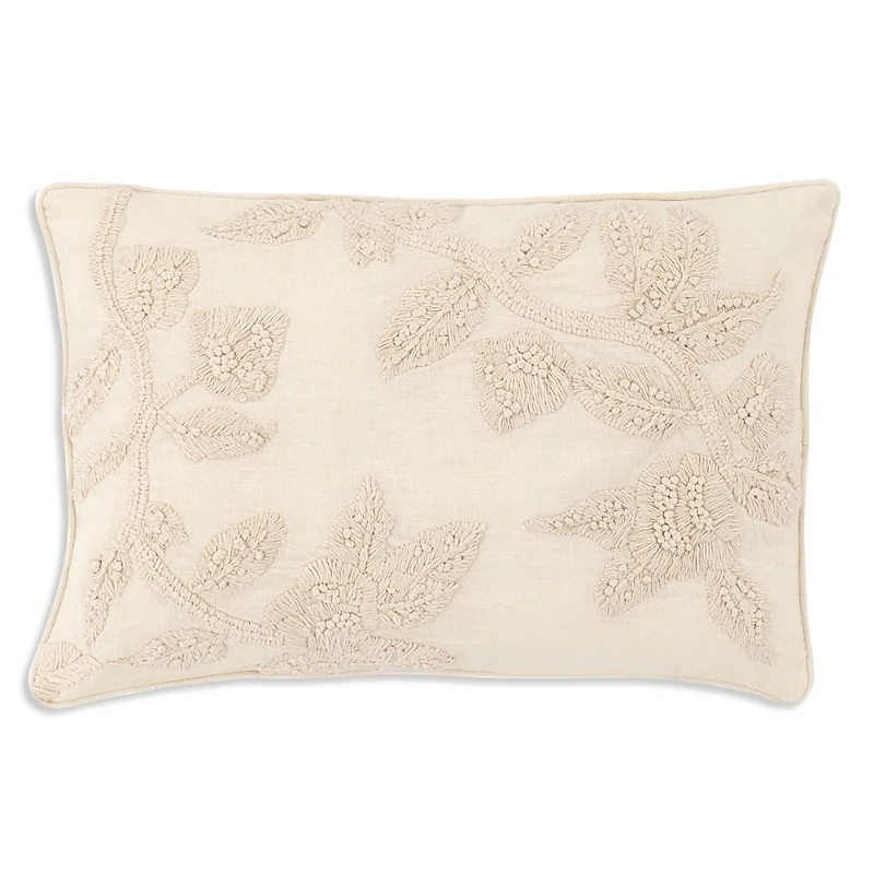 Annie Selke Harper Crewel Embroidered Decorative Pillow Cover
