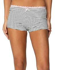 Edikted Sofi Striped Ribbed Shorts