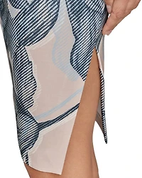 Floral Square Neck Sheath Dress