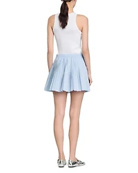 Rhinestone Pleated Mini Skirt