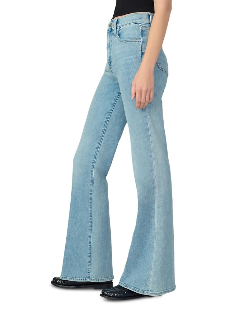 The Molly Petite High Rise Flare Jeans Riveting
