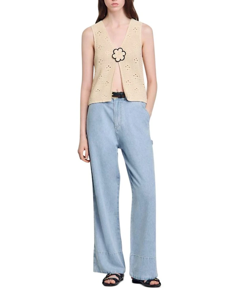 High Rise Wide Leg Jeans Blue Jean
