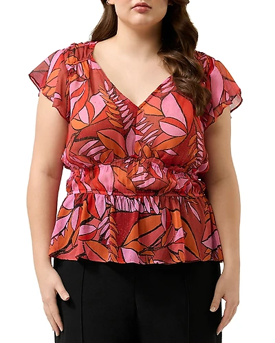 Estelle Plus Aster Sheer Top