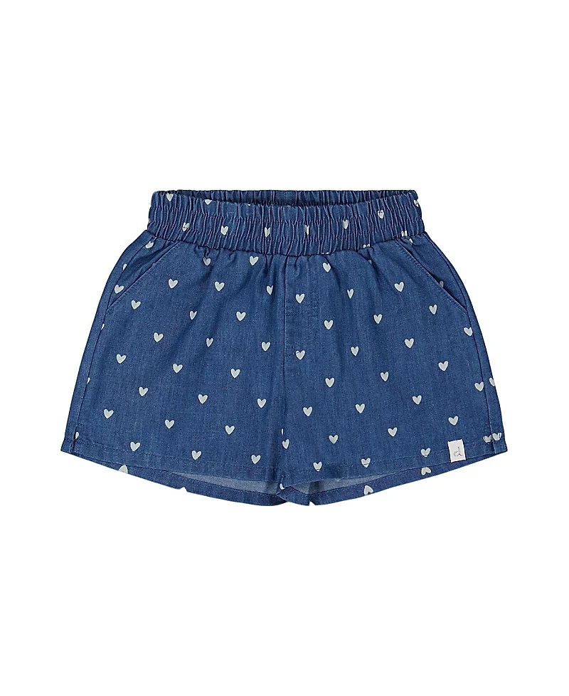 Deux par Deux Girls' Printed Chambray Short - Baby