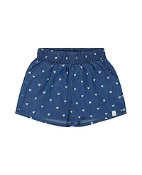 Deux par Deux Girls' Printed Chambray Short - Baby