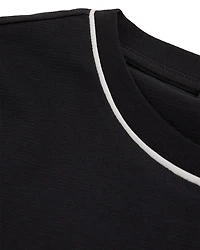 Ribbed Piped Crewneck Tee