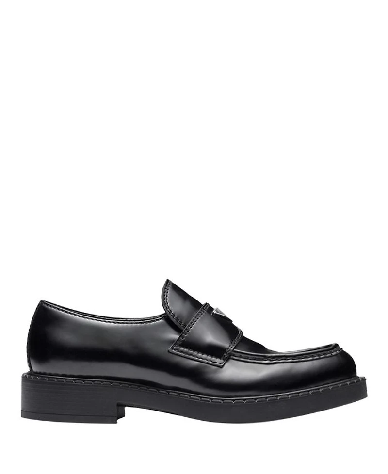 Men's Chocolate Brushed Leather Loafers