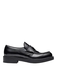 Men's Chocolate Brushed Leather Loafers