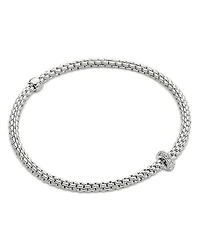 Fope 18K White Gold Prima Diamond Rondelle Flex'it Bracelet