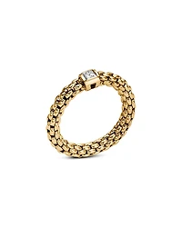 Fope 18K Yellow Gold Souls Diamond Solitaire Flex'it Ring