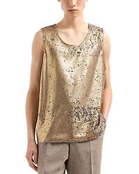 Emporio Armani Gold Sequin Tank Top