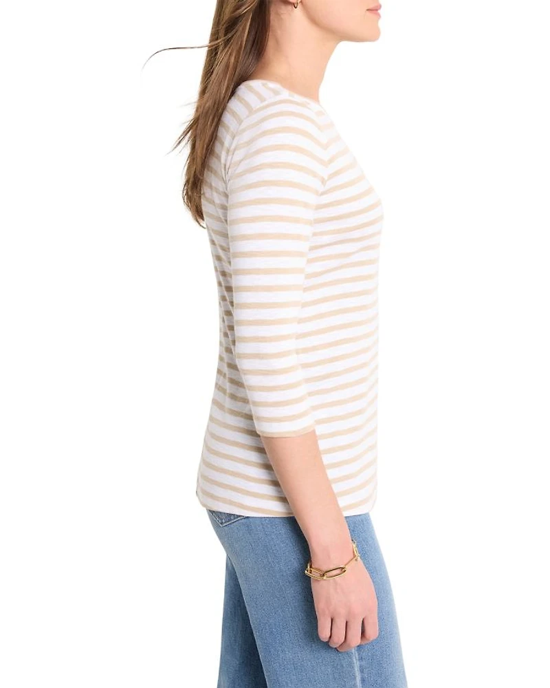 Stripe Boat Neck Tee