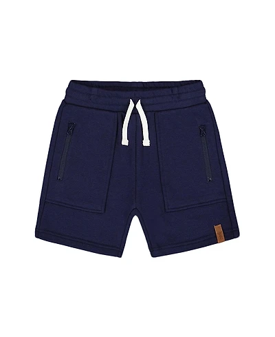 Deux par Deux Boys' French Terry Zip Pocket Shorts - Little Kid
