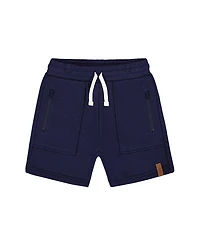 Deux par Deux Boys' French Terry Zip Pocket Shorts - Little Kid