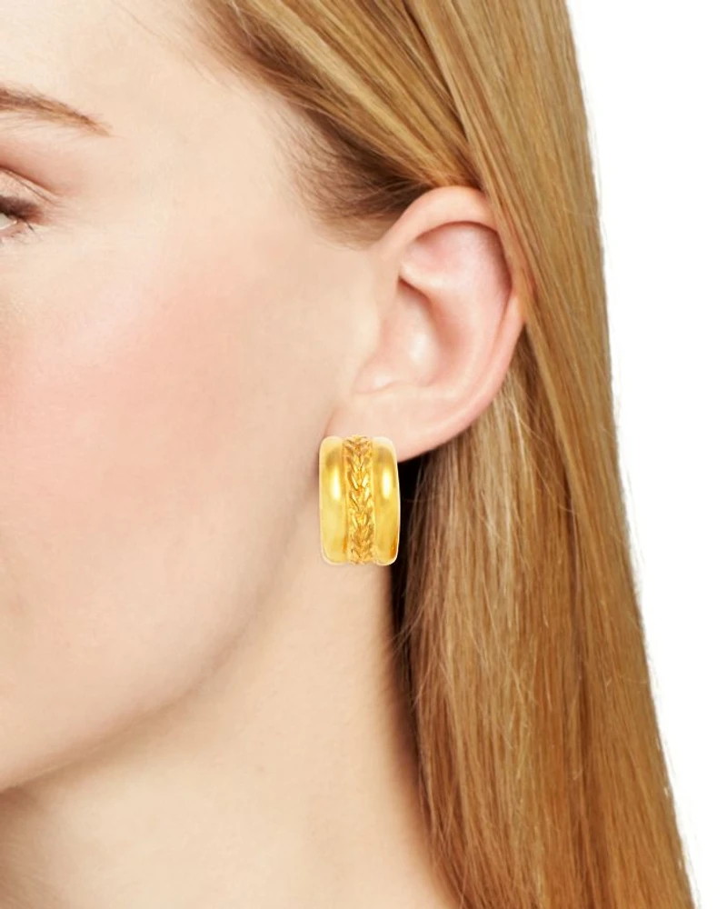 Jackie Onassis Braided Clip On Earrings