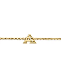 Petite Pavé Initial Chain Bracelet 18K Yellow Gold with Diamond
