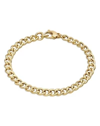 14K Yellow Gold Large Curb Link Chain Bracelet