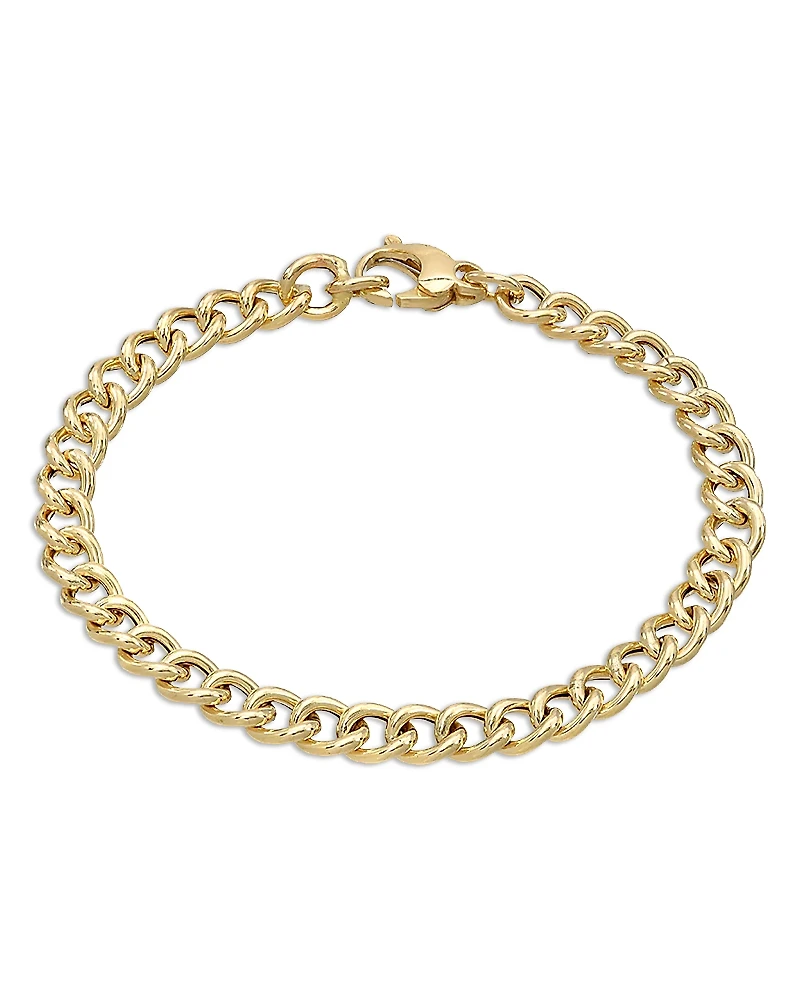 Zoe Lev 14K Yellow Gold Large Curb Link Chain Bracelet