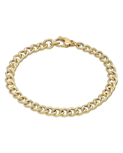 Zoe Lev 14K Yellow Gold Large Curb Link Chain Bracelet