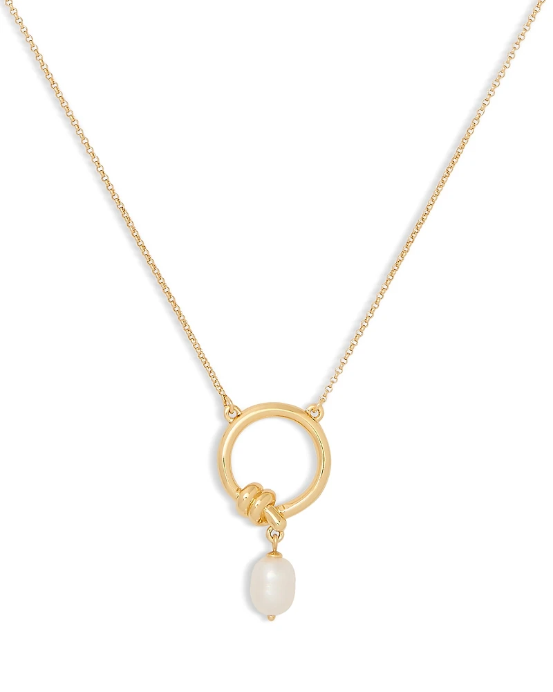 kate spade new york Ropes & Knots Freshwater Pearl Pendant Necklace, 18-21