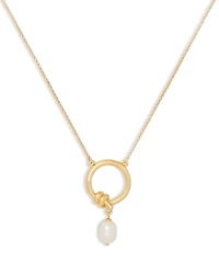 kate spade new york Ropes & Knots Freshwater Pearl Pendant Necklace, 18-21