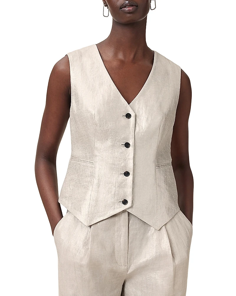 Allsaints Averie Linen Waistcoat