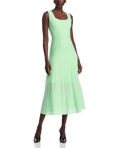 Misook Square Neck Midi Dress