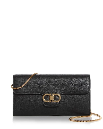 Gancini Leather Chain Wallet