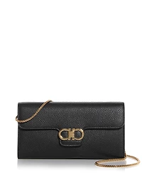 Ferragamo Gancini Leather Chain Wallet