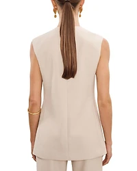 Athena High Neck Long Line Waistcoat