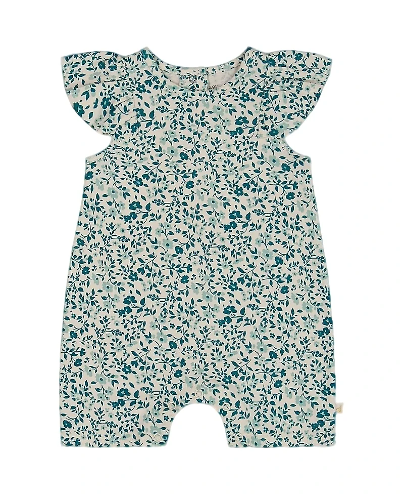 Deux par Deux Girls' Printed Organic Cotton Romper - Baby