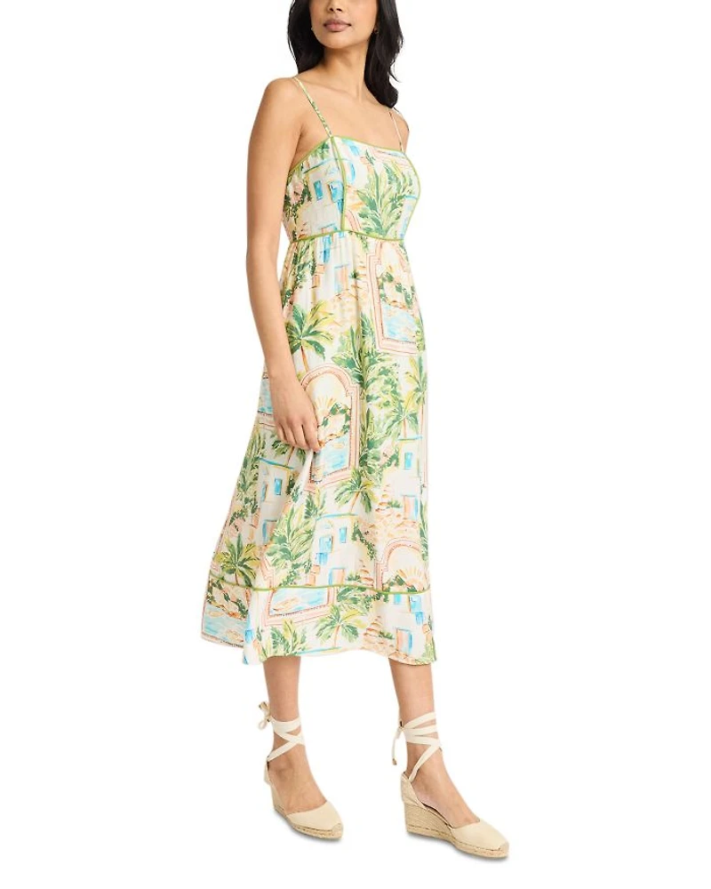 Midi Dress with Piping