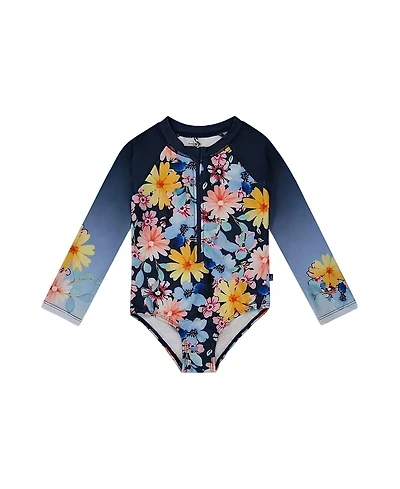 Deux par Girls' Printed Long Sleeve Rashguard - Big Kid