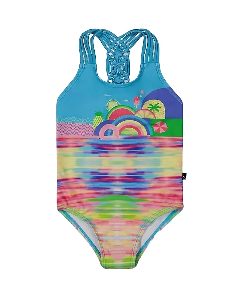 Deux par Girls' Printed One-Piece Swimsuit - Little Kid