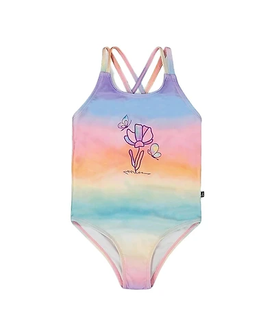 Deux par Girls' Printed One-Piece Swimsuit
