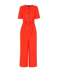 Fiona Linen Button Front Jumpsuit