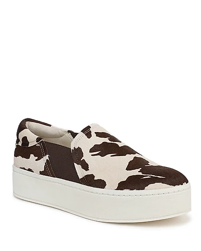 Vince Women's Warren Ii Calf Hair Slip On Platform Sneakers