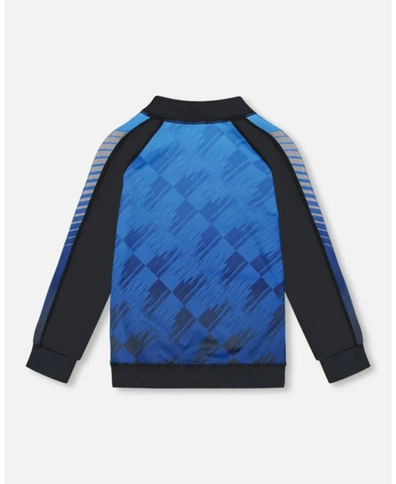 Boys' Printed Full Zip Athletic Cardigan