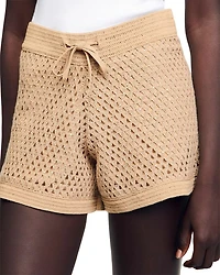 Strass Open Knit Shorts