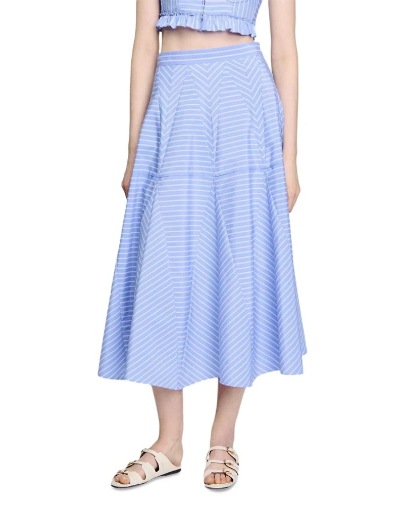 Long Striped Skirt