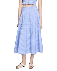 Long Striped Skirt