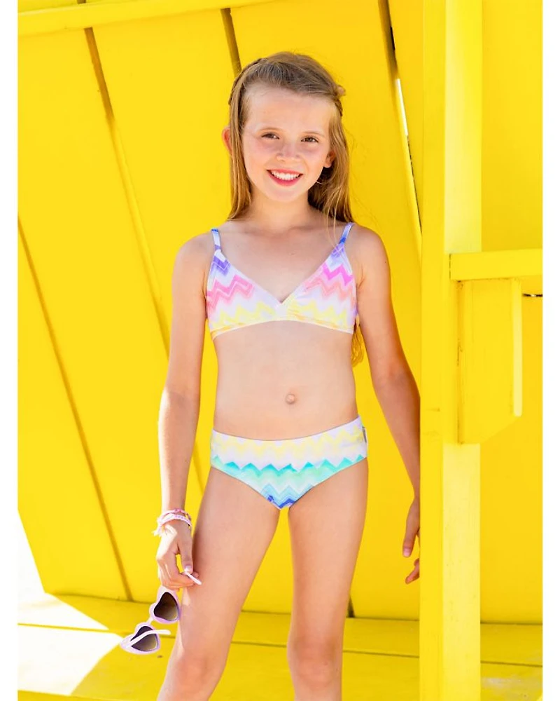Girls' Geometric Two Piece Swimsuit - Big Kid