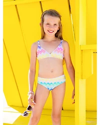 Girls' Geometric Two Piece Swimsuit - Big Kid