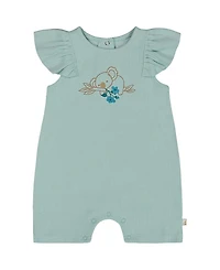 Deux par Girls' Organic Cotton Romper with Frills - Baby