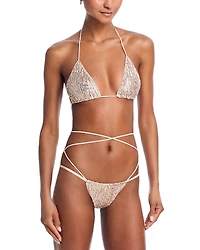 Norma Kamali Criss Cross Bikini Top & Bottom Set