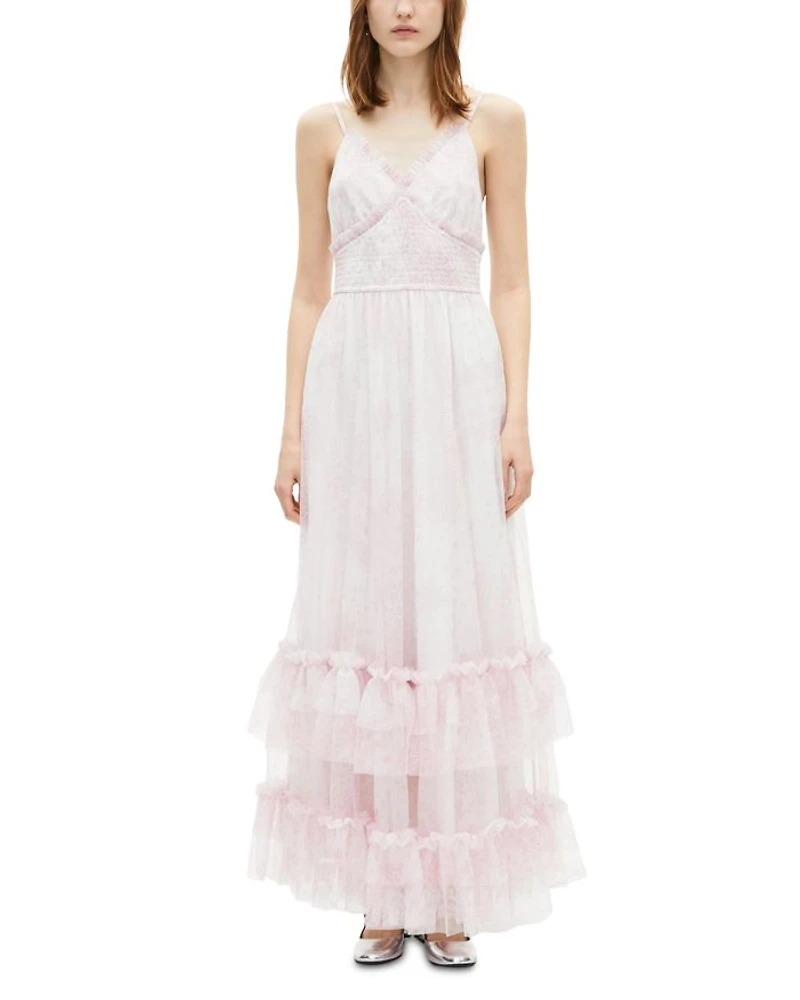 Tiered Ruffle Trim Dress