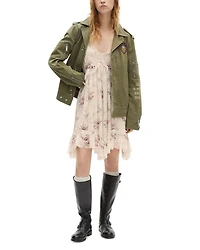 Ruffle Trim Dress