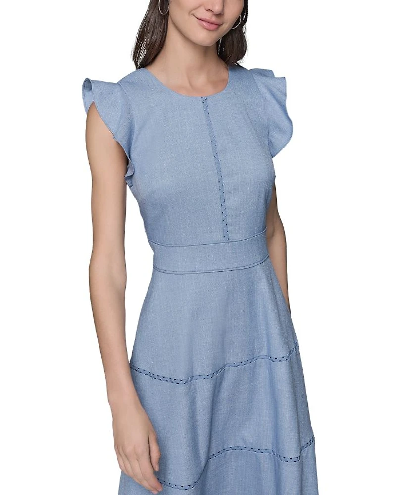 Round Neck Midi Dress