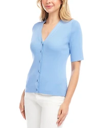 Short Sleeve Ribbed Cardigan